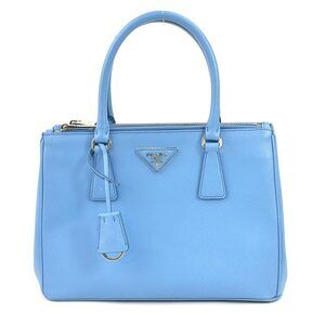 Prada Galleria Leather Shoulder Bag Blue